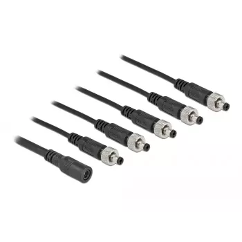 Kabelio skirstytuvas DeLOCK 86590 5,5 x 2,1 mm 1 x moteriška į 5 x vyriškas prisukamas