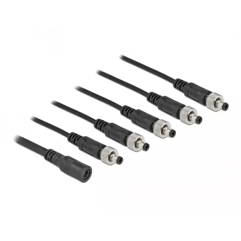 Kabelio skirstytuvas DeLOCK 86590 5,5 x 2,1 mm 1 x moteriška į 5 x vyriškas prisukamas