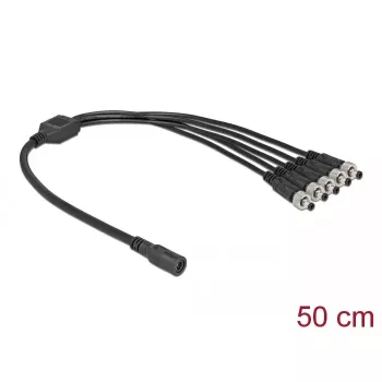 Kabelio skirstytuvas DeLOCK 86590 5,5 x 2,1 mm 1 x moteriška į 5 x vyriškas prisukamas
