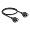 DeLOCK RJ50 prailginimo laidas, lizdas–lizdas, S/FTP, 0,5 m, juodas