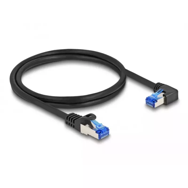 Tinklo kabelis DeLOCK RJ45 Cat.6A S/FTP 1 m juodas