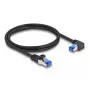 Tinklo kabelis DeLOCK RJ45 Cat.6A S/FTP 1 m juodas