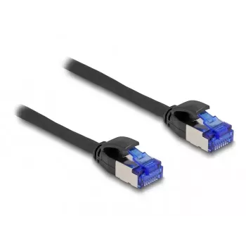 Tinklo kabelis DeLOCK RJ45 Cat.6A S/FTP plonas 2 m juodas