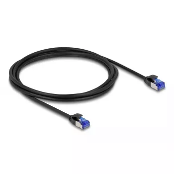Tinklo kabelis DeLOCK RJ45 Cat.6A S/FTP plonas 2 m juodas
