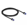 Tinklo kabelis DeLOCK RJ45 Cat.6A S/FTP plonas 2 m juodas