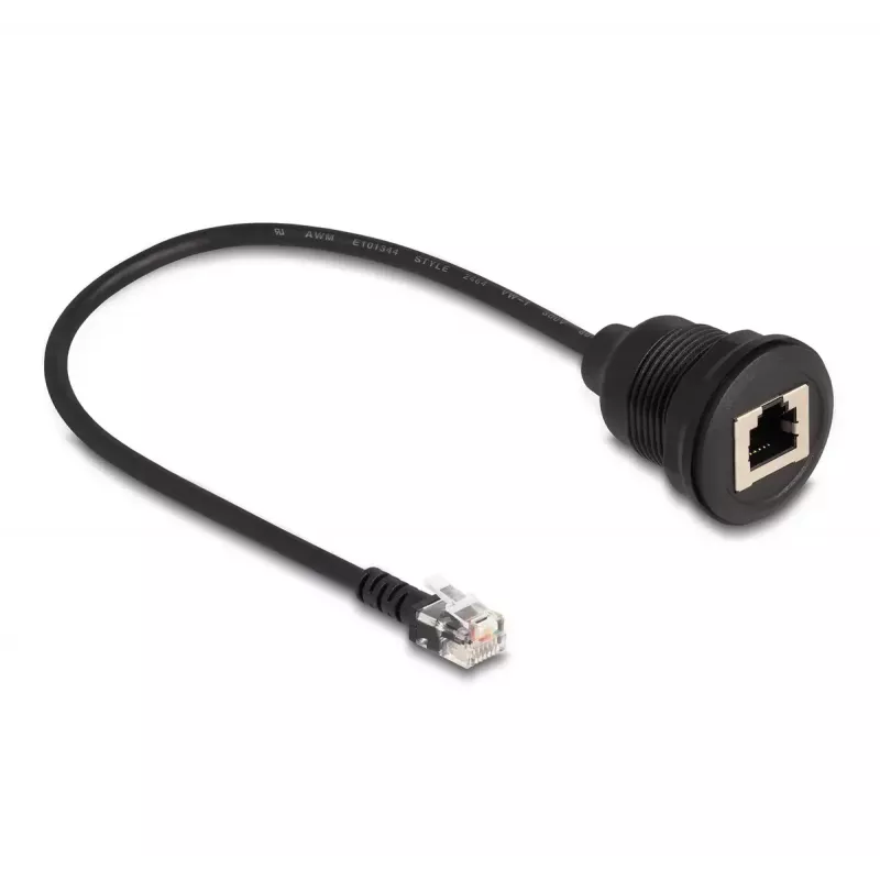 DeLOCK laidas RJ12 kištukas į RJ12 lizdą 30 cm juodas
