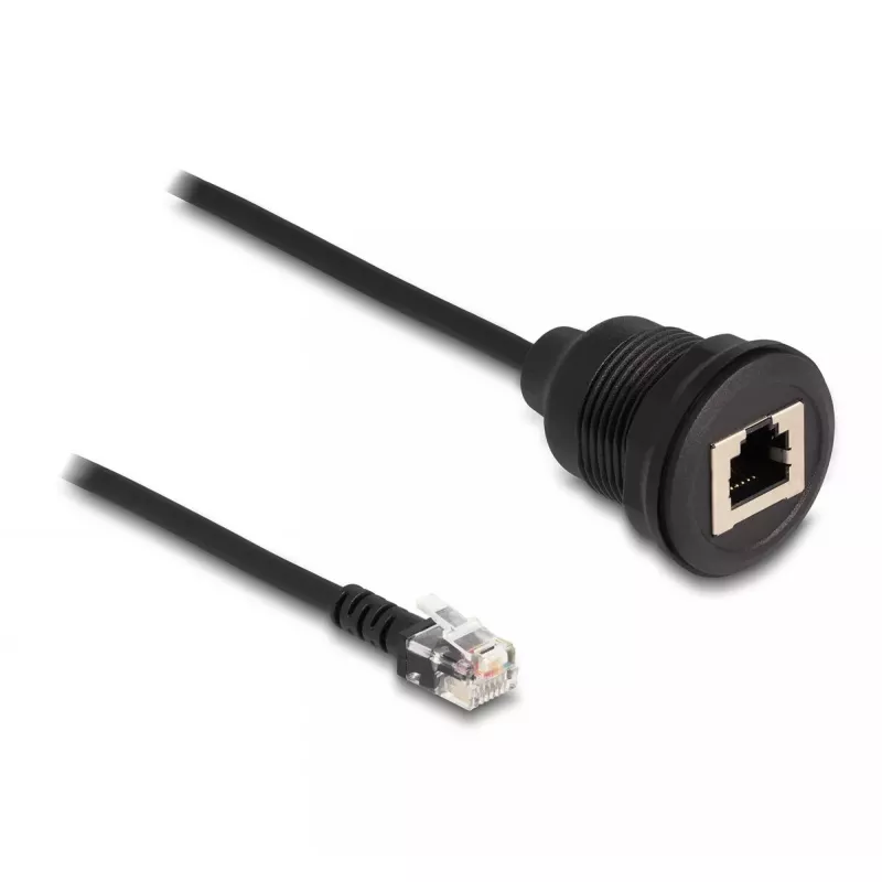 DeLOCK laidas RJ12 kištukas į RJ12 lizdą 30 cm juodas
