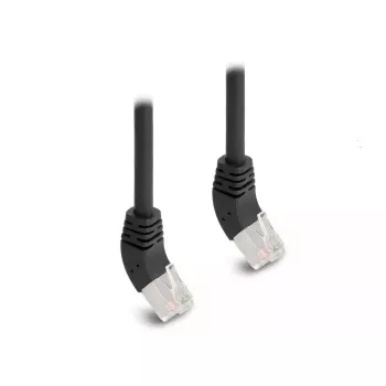 Tinklo kabelis DeLOCK RJ45 Cat.6A S/FTP 45° kampuotas 0,25 m juodas
