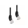 Tinklo kabelis DeLOCK RJ45 Cat.6A S/FTP 45° kampuotas 0,25 m juodas
