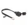 DeLOCK kabelis RJ12 kištukas į RJ12 lizdą 20 cm juodas