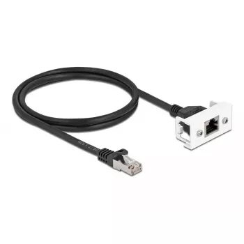 DeLOCK tinklo ilgintuvo kabelis Cat.6A 1m juodas S/FTP RJ45
