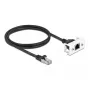 DeLOCK tinklo ilgintuvo kabelis Cat.6A 1m juodas S/FTP RJ45