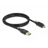 USB laidas DeLOCK 84028 1,5 m USB 3.2 Gen 1 USB A USB C juodas