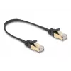 Tinklo kabelis DeLOCK RJ45 Plokščias 0,25 m Cat6A Juodas