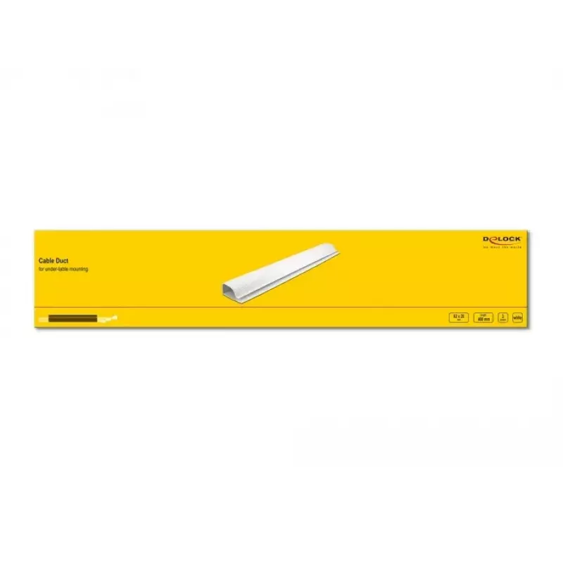 Kabelių lovelis DeLOCK 20885 montavimui po stalu 63 x 28 mm baltas 2 vnt.