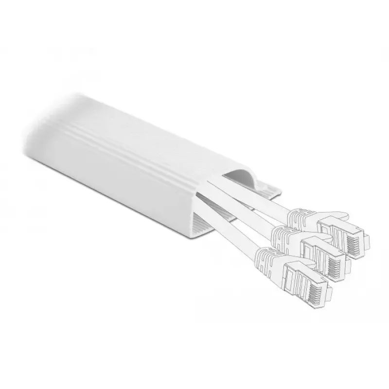 Kabelių lovelis DeLOCK 20885 montavimui po stalu 63 x 28 mm baltas 2 vnt.