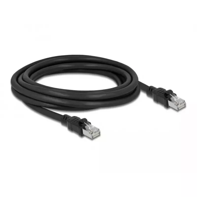 Tinklo kabelis DeLOCK RJ45 Cat.6A F/UTP 3 m Juodas