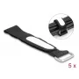 Kabliukų ir kilpelių kabelio raištis DeLOCK 203x20mm juodas 5 vnt.
