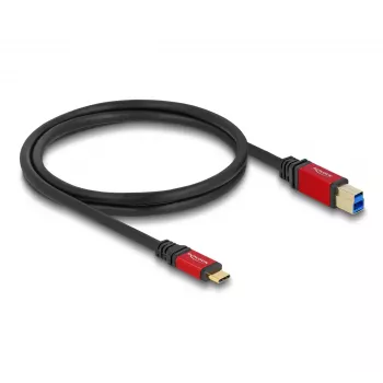USB laidas DeLOCK 80612 USB Type-C į Type-B 1m 5 Gbps Raudonas Metalas