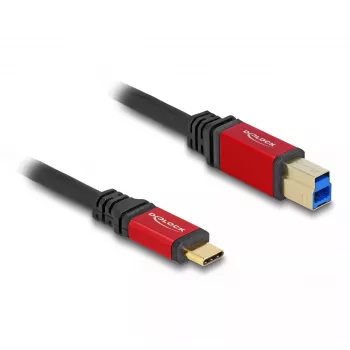 USB laidas DeLOCK 80612 USB Type-C į Type-B 1m 5 Gbps Raudonas Metalas