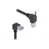 USB laidas DeLOCK 80481 90° Type-A kištukas į Type-B kištuką 1 m juodas