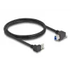 USB laidas DeLOCK 80481 90° Type-A kištukas į Type-B kištuką 1 m juodas