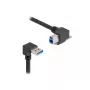 USB laidas DeLOCK 80481 90° Type-A kištukas į Type-B kištuką 1 m juodas