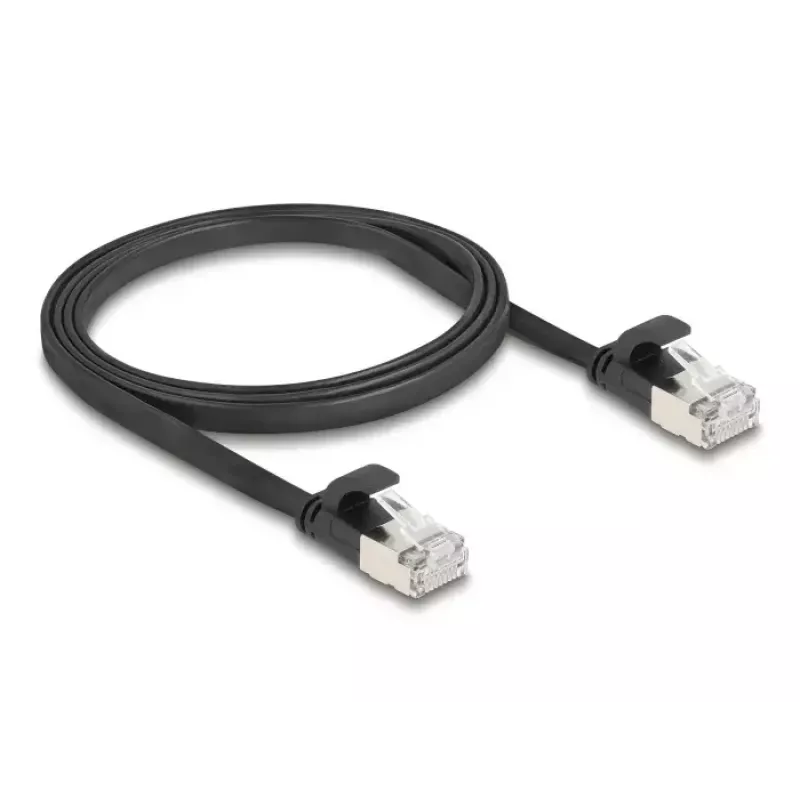 Tinklo kabelis DeLOCK 81163 RJ-45 Cat6a 1 m Juodas