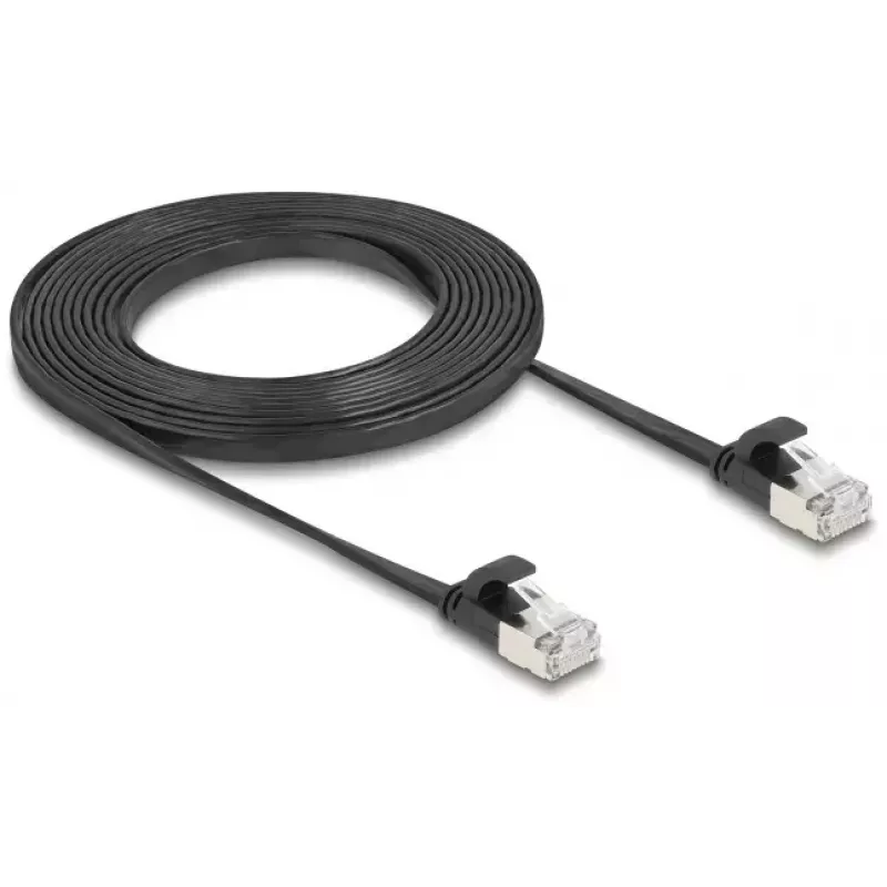 Tinklo kabelis DeLOCK 81166 RJ-45 Cat6a 3 m Juodas