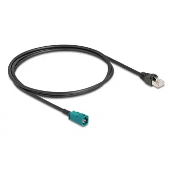 Bendraašis kabelis DELOCK 90698 su HSD Z į RJ-45 jungtimis, 1 m, juoda/mėlyna