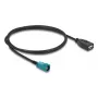 Koaksialinis kabelis DELOCK 90703 — HSD Z į USB A, 1 m, juoda/mėlyna