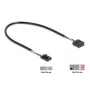 Vidinis USB kabelis DELOCK 83025 — USB 2.0 4 kontaktų į 10 kontaktų, 0,03 m, juodas