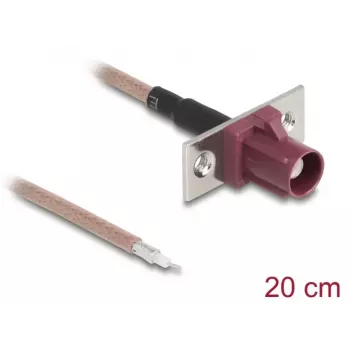 Koaksialinis kabelis DELOCK 90729 RG-316/U 0,2 m su FAKRA D jungtimi, rudas