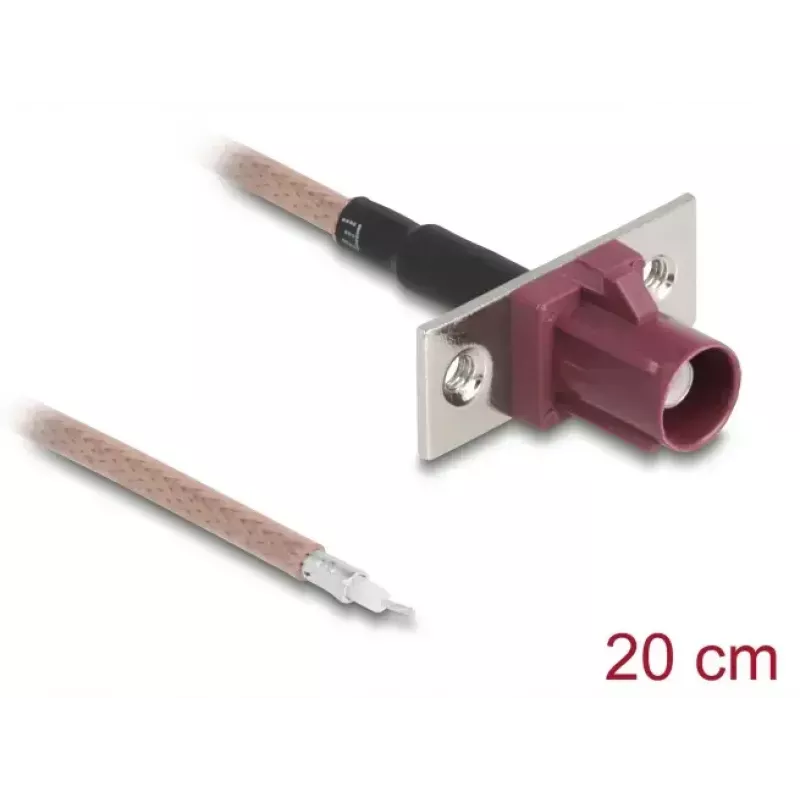 Koaksialinis kabelis DELOCK 90729 RG-316/U 0,2 m su FAKRA D jungtimi, rudas
