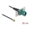 Koaksialinis kabelis DELOCK 90732 — FAKRA E į I-PEX MHF1, 0,2 m, 1,13 mm, juoda / turkio
