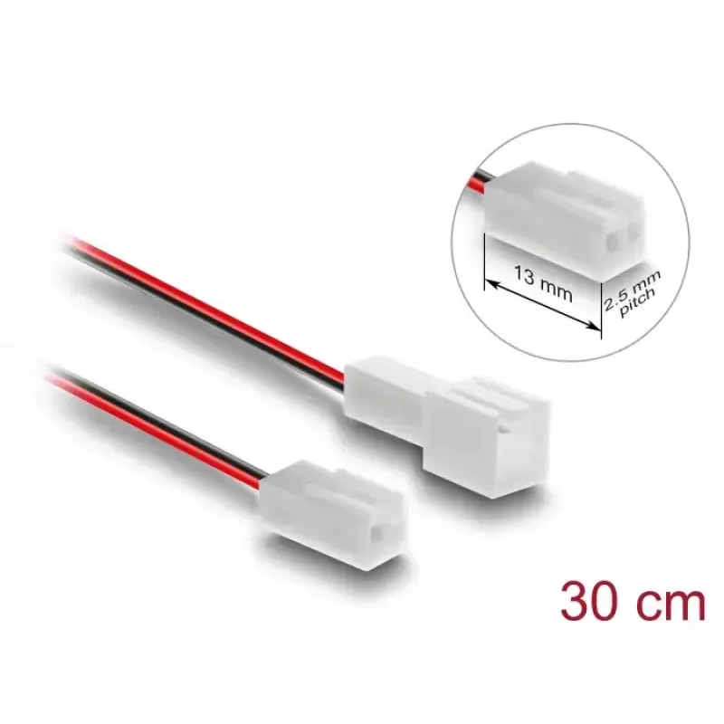 Aušinimo sistemos kabelio ilgintuvas DELOCK 90869 — PVC, 1,3 mm skersmuo, juoda/raudona/balta