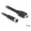 DELOCK kabelis M12 A koduotas 17 kontaktų (moteriška) į HDMI (vyriška) 3 m