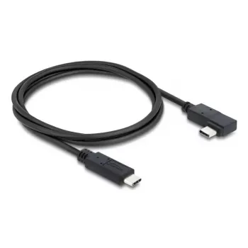 DELOCK bendraašis USB4 Gen 3x2 laidas kampuotas kairėn/dešinėn USB-C į USB-C 40 Gbps USB PD 3.1 240 W 0.5 m