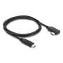 DELOCK bendraašis USB4 Gen 3x2 laidas kampuotas kairėn/dešinėn USB-C į USB-C 40 Gbps USB PD 3.1 240 W 0.5 m
