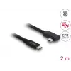 Kabelis DELOCK bendraašis USB4 Gen 3x2 40 Gbps USB-C į USB-C kampinis kairėn/dešinėn PD 3.1 240 W 2 m