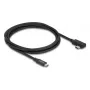 Kabelis DELOCK bendraašis USB4 Gen 3x2 40 Gbps USB-C į USB-C kampinis kairėn/dešinėn PD 3.1 240 W 2 m