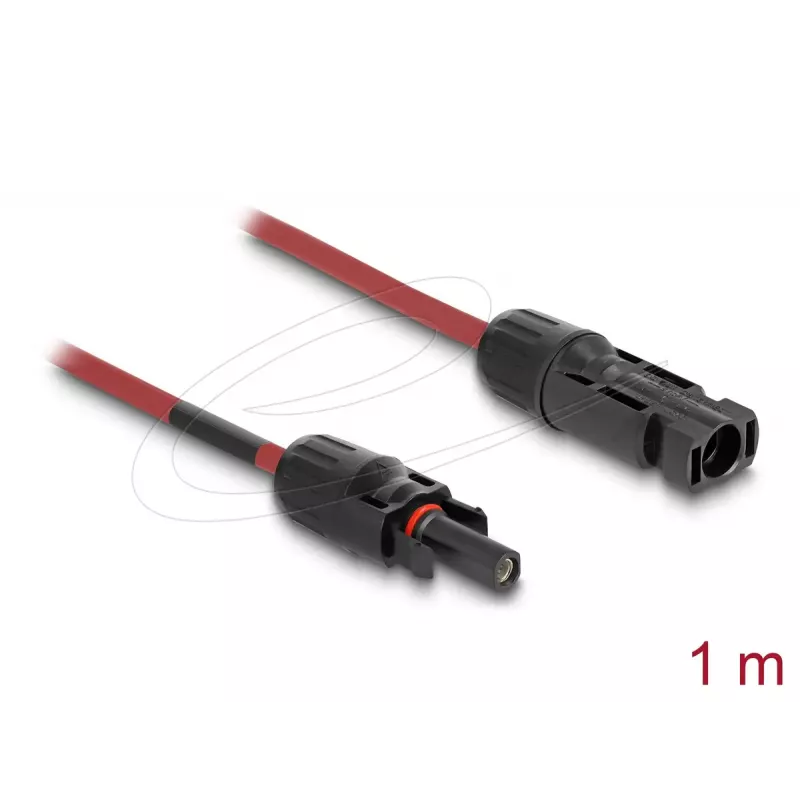 Laidas DELOCK 90973 DL4 saulės kabelis 6 mm² 1 m raudona/juoda kištukas-lizdas 1000 V DC