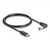 DeLOCK 85398 maitinimo kabelis juodas 1,5 m USB C 5,5 x 2,1 mm