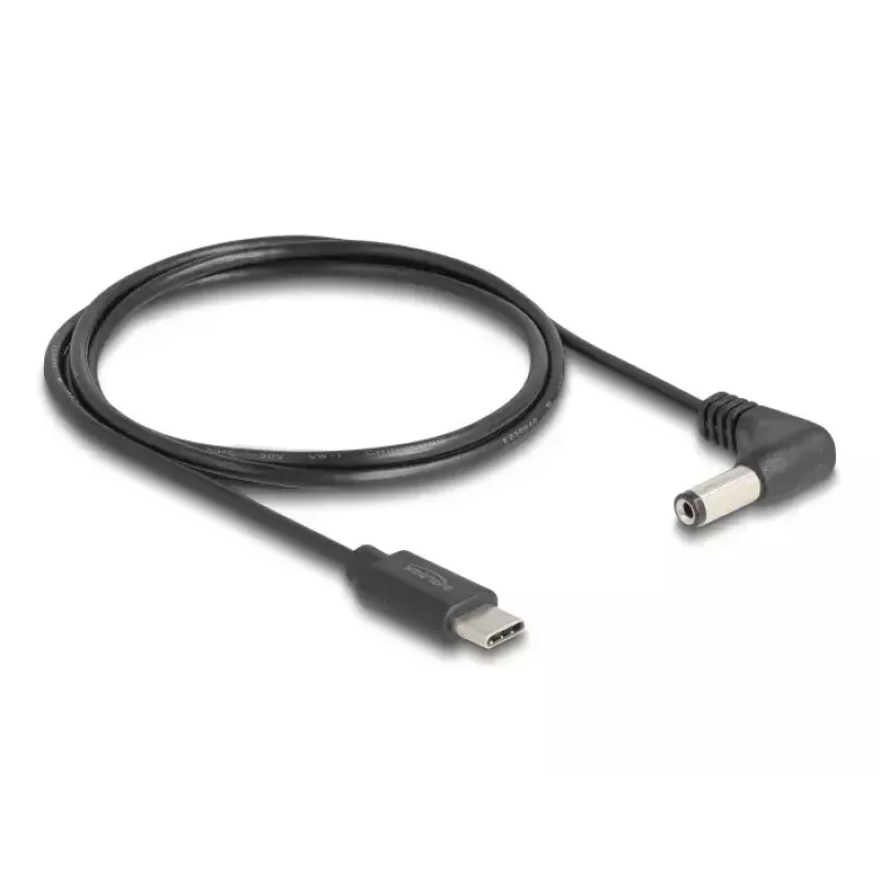 DeLOCK 85398 maitinimo kabelis juodas 1,5 m USB C 5,5 x 2,1 mm