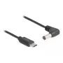 DeLOCK 85398 maitinimo kabelis juodas 1,5 m USB C 5,5 x 2,1 mm