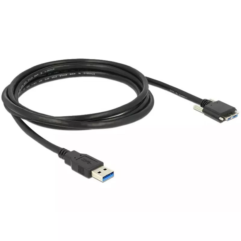 USB laidas DeLOCK 2 m USB 3.0 USB 3.2 Gen 1 Micro-USB B juodas
