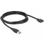 USB laidas DeLOCK 2 m USB 3.0 USB 3.2 Gen 1 Micro-USB B juodas