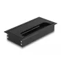 Kabelių įvadas DELOCK 66856 stalui, juodas, 80×160×28 mm, 1 vnt.