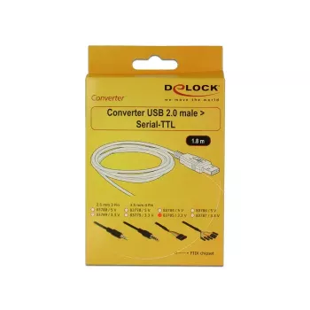 USB laidas DeLOCK 1,8 m USB2.0-A/TTL 6-kaiščiai juodas