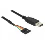 USB laidas DeLOCK 1,8 m USB2.0-A/TTL 6-kaiščiai juodas